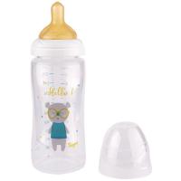 Biberón Intuition con tetina látex y cuello ancho +6 meses TIGEX, 300ml