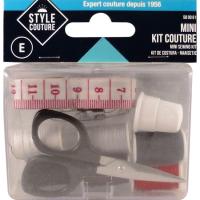 Kit costura mini STYLE COUTURE, 6 bobinas hilo, tijeras, dedal, enhebrador etc