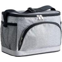 Bolso nevera gris Texas de 6 L con cremallera, 24x15x16 cm, 1 ud.