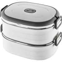 Fiambrera doble inox blanca de 1,8 L CAPRICE, set 2x900 ml