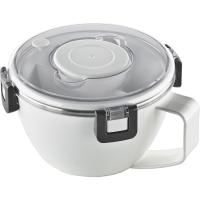 Fiambrera redonda blanca de 850ml con tapa transparente CAPRICE, 1 ud