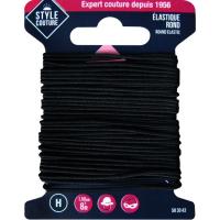 Cinta elástica negra STYLE COUTURE, 8 metros