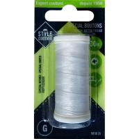 Bobina de hilo de poliéster blanco STYLE COUTURE, 30m