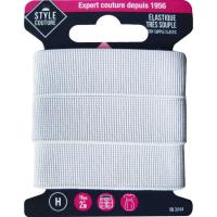 Cinta elástica flexible blanca STYLE COUTURE, 18 mm x 2 m