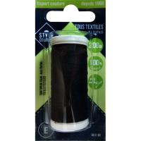Bobina de hilo de poliéster negro para todo tipo de telas STYLE COUTURE, 200 m