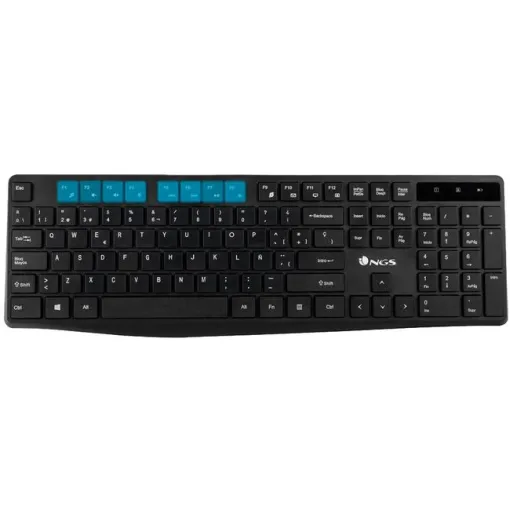 Teclado y ratón negro inalámbrico, Allukerit NGS