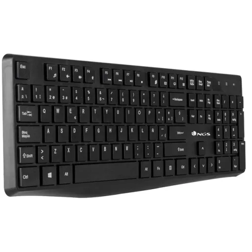 Teclado y ratón negro inalámbrico, Allukerit NGS