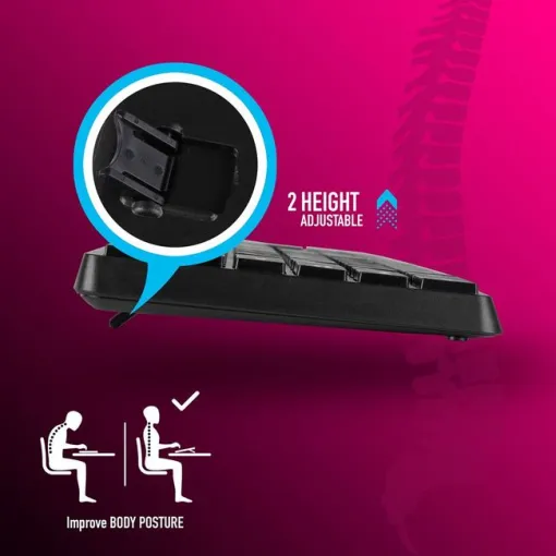 Teclado y ratón negro inalámbrico, Allukerit NGS