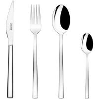 Set cubiertos GENOVA con chuletero, inox 18/10 MONIX, 24 piezas