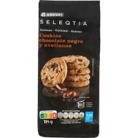 Galleta Cookie de avellanas EROSKI SELEQTIA, paquete 184 g