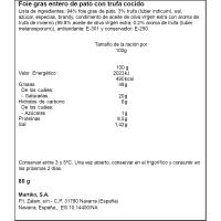 Foie gras de pato con trufa MARTIKO, tarrina 80 g