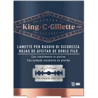 Hojas de afeitar doble filo KING C GILLETTE, pack 10 uds.