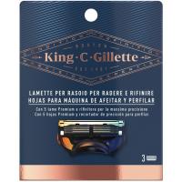 Cargador de afeitar y perfilar KING C GILLETTE, pack 3 uds.