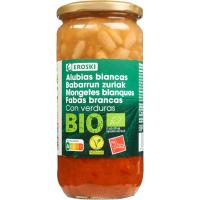 Alubias con verduras EROSKI BIO/ECO, frasco 700 g