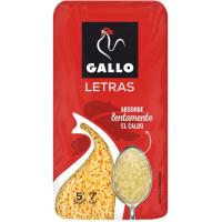 Pasta de letras GALLO, paquete 450 g