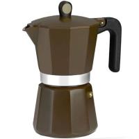 Cafetera de aluminio New Cream, apto para todo tipo de cocinas, MONIX, 12 tazas