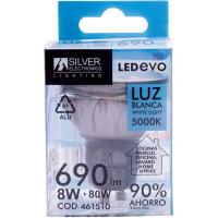 Bombilla Led GU10 8W luz fría (5000k) SILVER ELECTRONICS, 1 ud