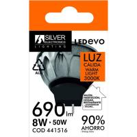 Bombilla Led GU5,3 8W 3000 k (luz cálida) SILVER ELECTRONICS, 1 ud