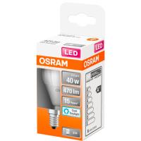 Bombilla Led E14 esférica 5,5W Luz fría (6500k) OSRAM, caja 1 ud