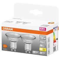 Bombilla Led GU10 4,3W 36° luz cálida (2700k) OSRAM, 2 uds