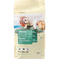 Alimento para perro mini senior EROSKI, saco 1,5 kg