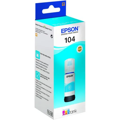 Cartucho de tinta original cian, Ecotank 104 EPSON, 1 ud