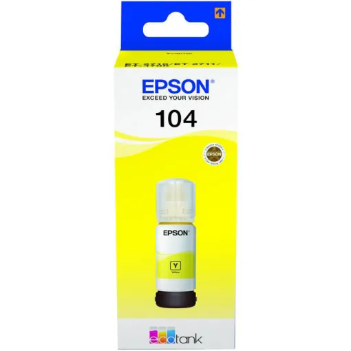 Cartucho de tinta original amarillo, Ecotank 104 EPSON, 1 ud