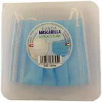 Estuche porta-mascarillas transparente, mascarilla NO Incluida,de 13x13x1 cm, 1 ud