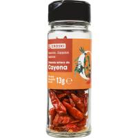 Pimienta cayena en grano para sazonar EROSKI, frasco 13 g Pimienta cayena en grano para sazonar EROSKI, frasco 13 g