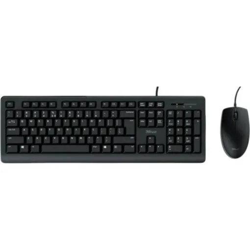 Teclado y ratón negro con cable, Primo TRUST