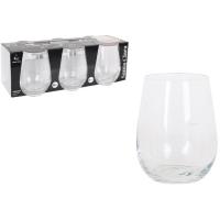 Vaso de agua Garona, cristal transparente, 36 cl SANTA CLARA, pack 6 uds