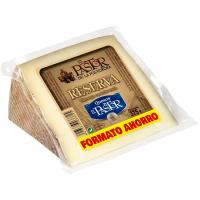 Queso reserva de leche cruda EL PASTOR, cuña 375 g