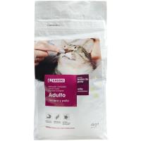 Alimento con ternera-pollo-verduras para gato EROSKI, saco 4 kg
