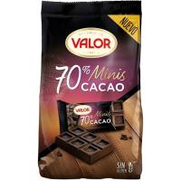 Mini tabletas de chocolate negro 70% VALOR, bolsa 200 g Mini tabletas de chocolate negro 70% VALOR, bolsa 200 g
