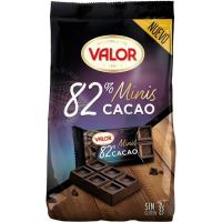 Mini tabletas de chocolate negro 82% VALOR, bolsa 171 g
