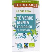 Té verde con menta bio ETHIQUABLE, caja 20 sobres