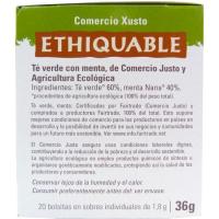 Té verde con menta bio ETHIQUABLE, caja 20 sobres