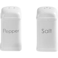 Salero y pimentero en cerámica blanca IBILI