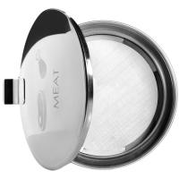 Grasera redonda de carne, tapa acero inoxidable IBILI, 600 ml