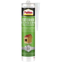 Silicona uso exterior color transparente PATTEX, tubo 280 ml
