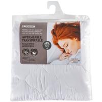 Cubrecolchon impermeable, trasnpirable y antiacaros, 100% poliéster EROSKI