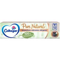 Pañuelo de papel COLHOGAR  Pure Natural, paquete 12 uds