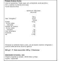 Patata entera GUTARRA, frasco 450 g 