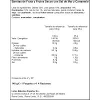 Barritas de cereales sabor caramel salt NAKD, caja 140 g