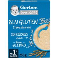 Papilla crema de arroz GERBER, caja 250 g