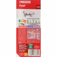Fuet extra EROSKI, lonchas, bandeja 90 g