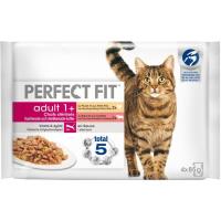 Alimento de carne gato esterilizado PERFECT FIT, paquete 340 g