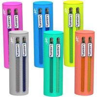 Estuche de silicona redondo, 2 cremalleras ¿Cuál te llegará? LAGART, 21x8 cm