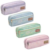 Estuche dos cremalleras, 4 modelos surtidos, Brillo Soft CAMPUS, 1 ud