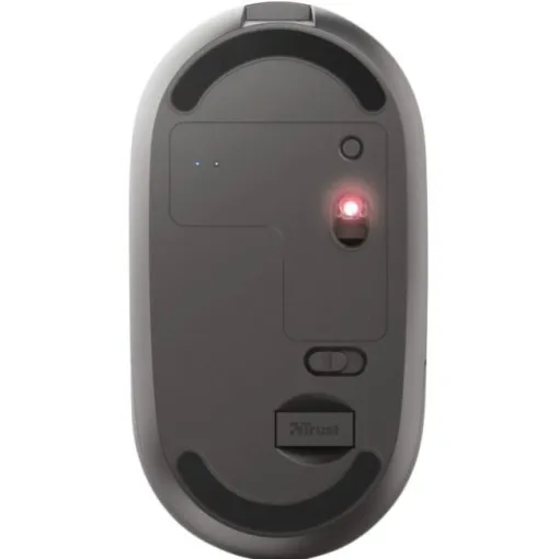 Ratón óptico inalámbrico negro, 1600 dpi, Puck TRUST